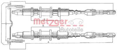 115855 METZGER Тросик, cтояночный тормоз