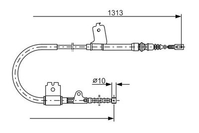 1987477404 BOSCH Тросик, cтояночный тормоз