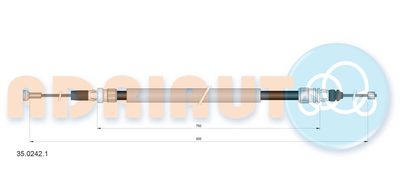 3502421 ADRIAUTO Тросик, cтояночный тормоз