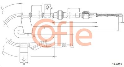 92174015 COFLE Тросик, cтояночный тормоз