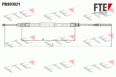 FBS03021 FTE Тросик, cтояночный тормоз