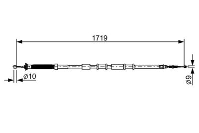 1987482526 BOSCH Тросик, cтояночный тормоз