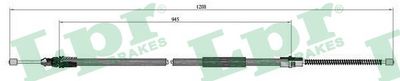 C0705B LPR Тросик, cтояночный тормоз