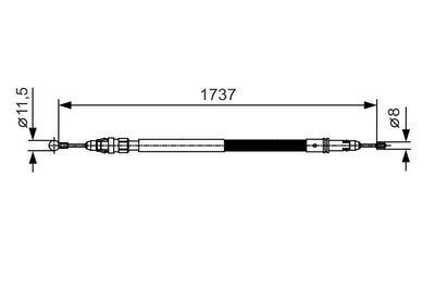 1987482008 BOSCH Тросик, cтояночный тормоз