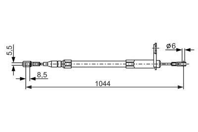 1987477812 BOSCH Тросик, cтояночный тормоз