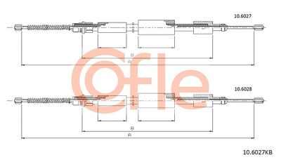 106027KB COFLE Тросик, cтояночный тормоз