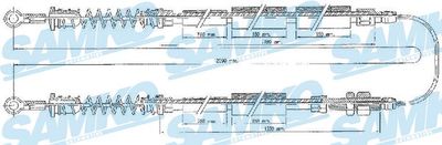 C0090B SAMKO Тросик, cтояночный тормоз