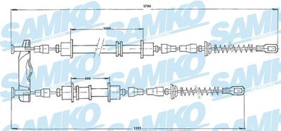 C0534B SAMKO Тросик, cтояночный тормоз