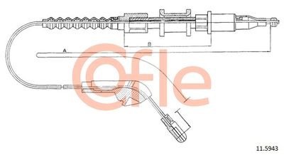 115943 COFLE Тросик, cтояночный тормоз
