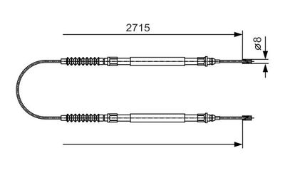 1987482003 BOSCH Тросик, cтояночный тормоз