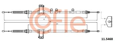 115468 COFLE Тросик, cтояночный тормоз