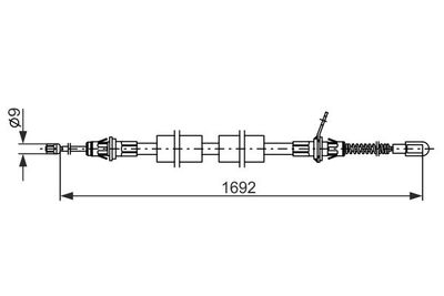 1987482925 BOSCH Тросик, cтояночный тормоз