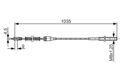 1987477307 BOSCH Тросик, cтояночный тормоз