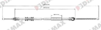 AA3025 DIAMAX Тросик, cтояночный тормоз