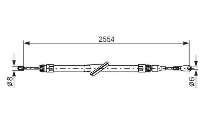 1987477699 BOSCH Тросик, cтояночный тормоз