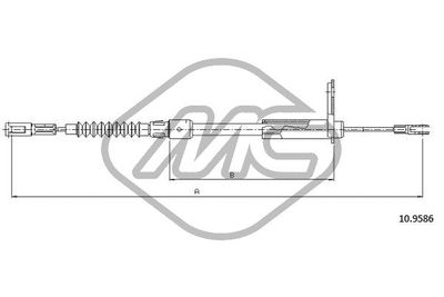 81011 Metalcaucho Тросик, cтояночный тормоз