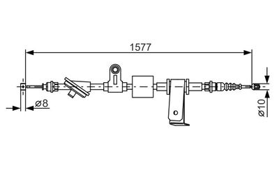 1987482286 BOSCH Тросик, cтояночный тормоз