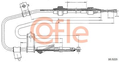 105223 COFLE Тросик, cтояночный тормоз