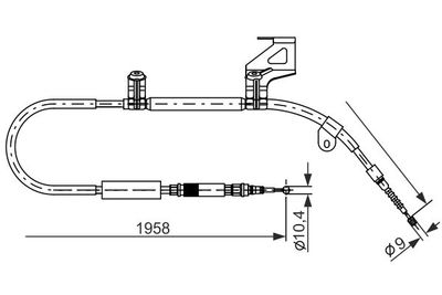 1987477604 BOSCH Тросик, cтояночный тормоз