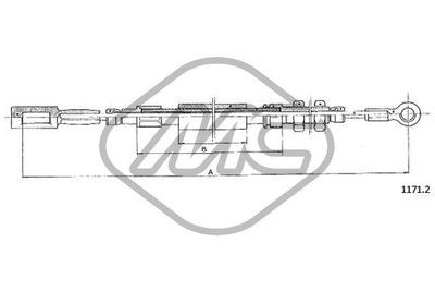 81410 Metalcaucho Тросик, cтояночный тормоз