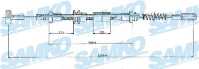 C0160B SAMKO Тросик, cтояночный тормоз