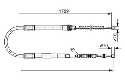 1987477540 BOSCH Тросик, cтояночный тормоз