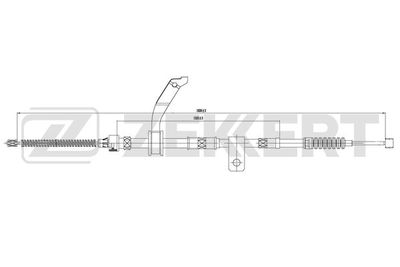 BZ1190 ZEKKERT Тросик, cтояночный тормоз