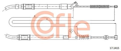 92171415 COFLE Тросик, cтояночный тормоз