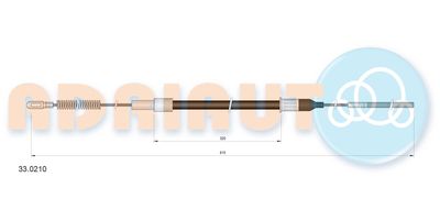 330210 ADRIAUTO Тросик, cтояночный тормоз