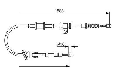 1987482245 BOSCH Тросик, cтояночный тормоз