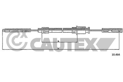 766166 CAUTEX Тросик, cтояночный тормоз