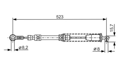 1987482108 BOSCH Тросик, cтояночный тормоз