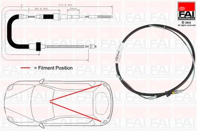 FBC0149 FAI AutoParts Тросик, cтояночный тормоз