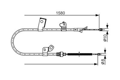 1987482155 BOSCH Тросик, cтояночный тормоз