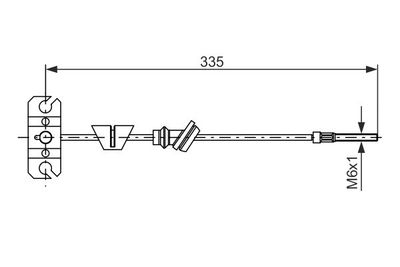 1987482225 BOSCH Тросик, cтояночный тормоз