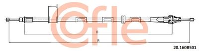 20160B501 COFLE Тросик, cтояночный тормоз