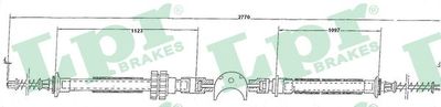 C0245B LPR Тросик, cтояночный тормоз
