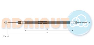 350258 ADRIAUTO Тросик, cтояночный тормоз