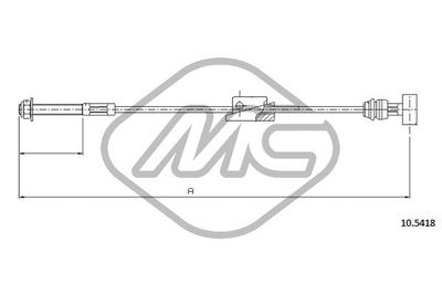 81836 Metalcaucho Тросик, cтояночный тормоз