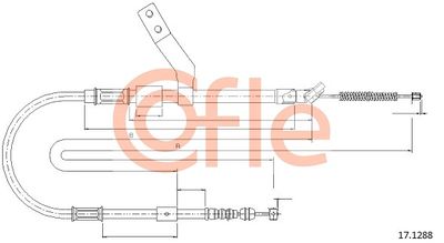 171288 COFLE Тросик, cтояночный тормоз