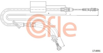 176001 COFLE Тросик, cтояночный тормоз