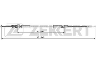 BZ1215 ZEKKERT Тросик, cтояночный тормоз