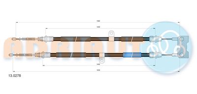 130278 ADRIAUTO Тросик, cтояночный тормоз