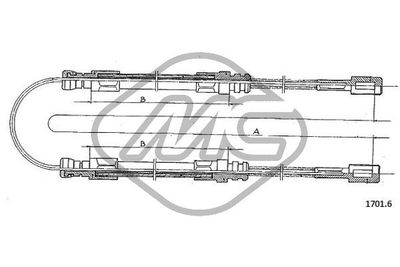 81291 Metalcaucho Тросик, cтояночный тормоз