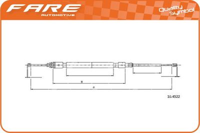 17853 FARE SA Тросик, cтояночный тормоз