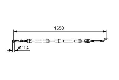 1987482016 BOSCH Тросик, cтояночный тормоз