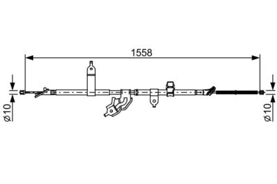 1987482512 BOSCH Тросик, cтояночный тормоз