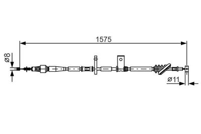 1987482095 BOSCH Тросик, cтояночный тормоз