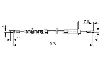 1987477900 BOSCH Тросик, cтояночный тормоз