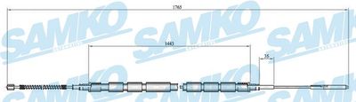 C0657B SAMKO Тросик, cтояночный тормоз